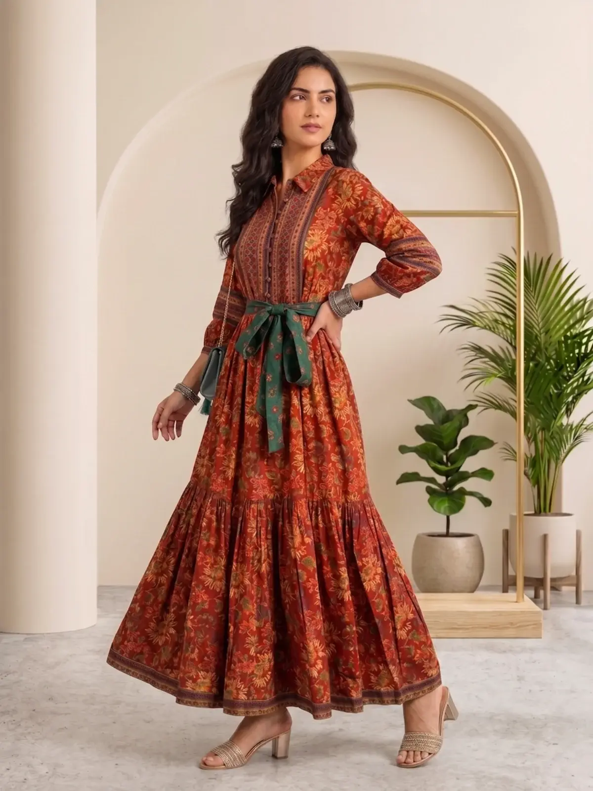 Scarlet Belted Shirt Dress