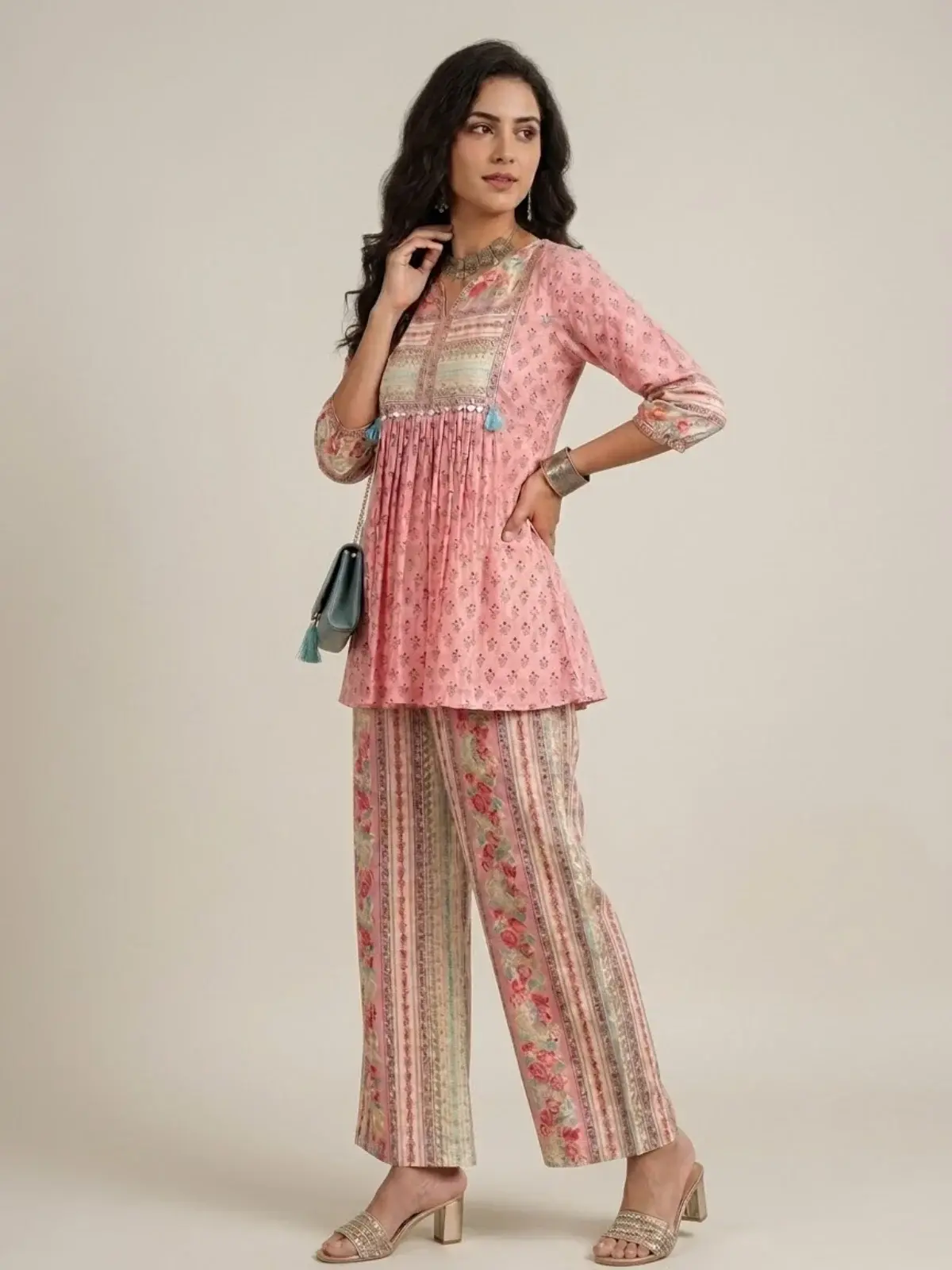 Rose Pleated Co-ord